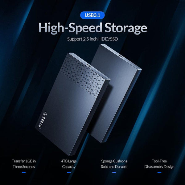 2.5 Inch Type C Usb3.1 To Sata3.0 5Gbps 4Tb External Hard Drives Box For 7Mm 9.5Mm Ssdhdd Tool Free Super Speed Hdd Case Drive Enclosures & Docks