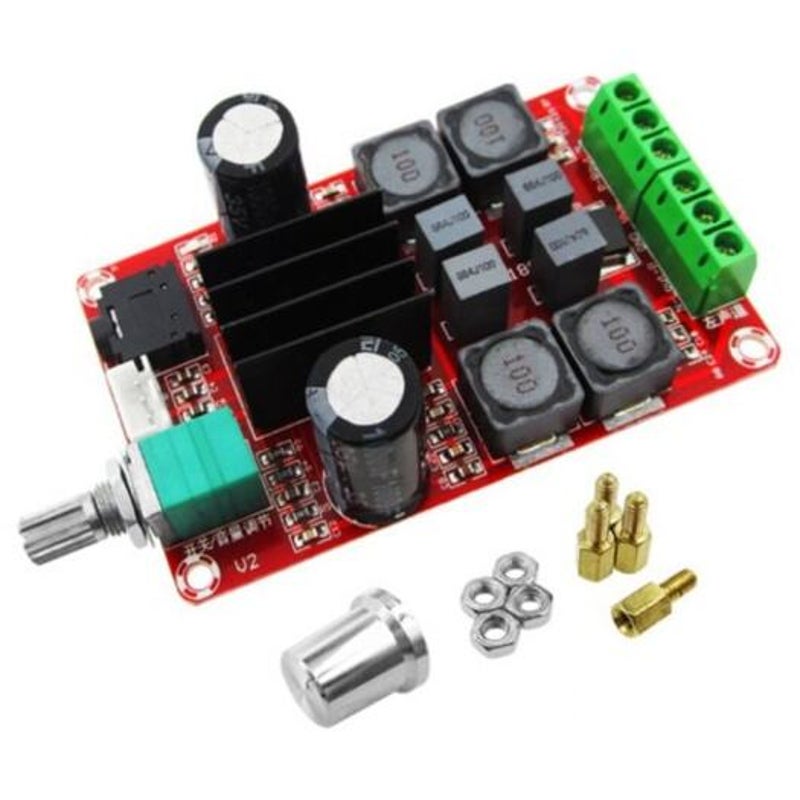 250W High End Digital Power Amplifier Board Dc24v Tpa3116d2 Dual Channel Stereo Red Amplifier Parts & Components