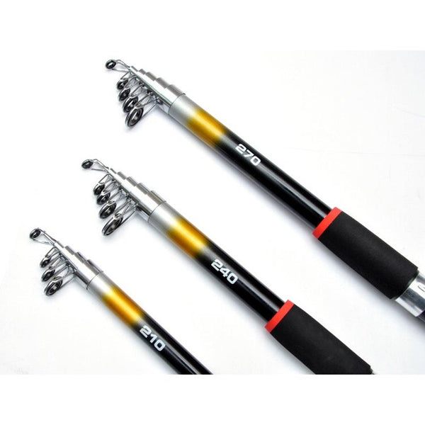 2.7M 8.86Ft Telescopic Fishing Rod Travel Spinning Pole Glass Fiber Rods & Poles