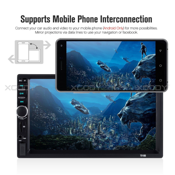 New 7 Inch 2 Din Touch Screen Car Mp5 Player Bluetooth Stereo Fm Radio Usb / Tf Aux Other Car Audio