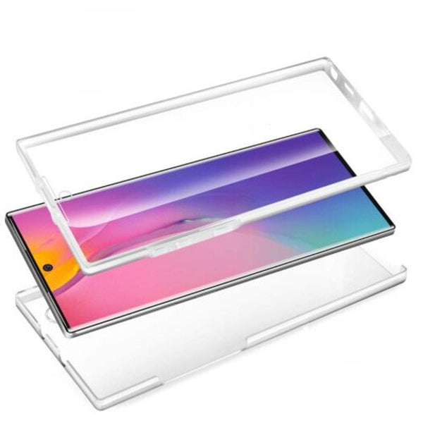 2 In 1 360 Degree Protection Phone Case For Samsung Galaxy Note 10 Plus Transparent