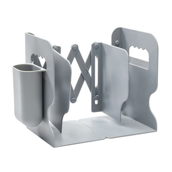 2 In 1 Book Holder With Pen Students Desk Magazine File Organizer Bookends
