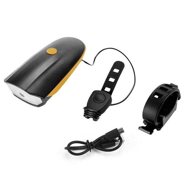 2 In 1 Bicycle Horn Headlight Bike Bell Led Light Usb Charging Night Riding Glare Flashlight Lights & Reflectors