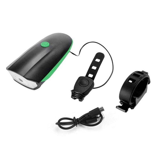 2 In 1 Bicycle Horn Headlight Bike Bell Led Light Usb Charging Night Riding Glare Flashlight Lights & Reflectors