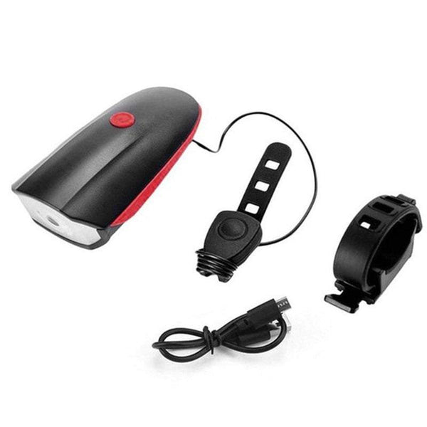 2 In 1 Bicycle Horn Headlight Bike Bell Led Light Usb Charging Night Riding Glare Flashlight Lights & Reflectors