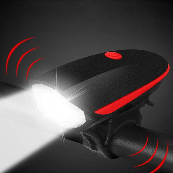 2 In 1 Bicycle Horn Headlight Bike Bell Led Light Usb Charging Night Riding Glare Flashlight Lights & Reflectors