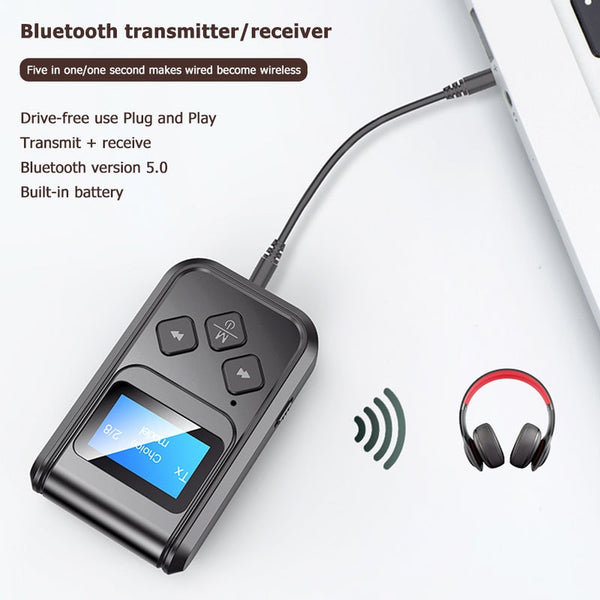 2 In 1 Bluetooth 5.0 Dongle Tv Pc Car Wireless Audio Transmitter Receiver Audio Cables & Adapters