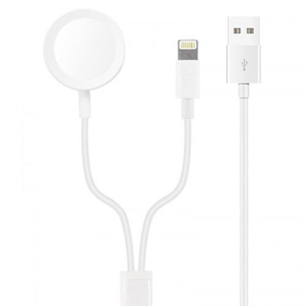 2 In 1 Charging Cable For Iphone Iwatch White
