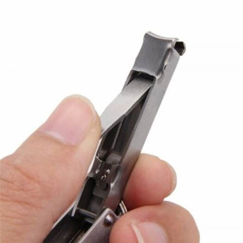 2 In 1 Pocket Tool Outdoor Handle Bottle Opener Toe Nail Clippers Cutter Key Silver