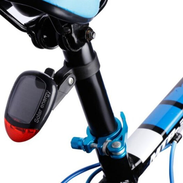 2 In 1 Leds Solar Energy Bike Front Light Tail Lamp Black Lights & Reflectors