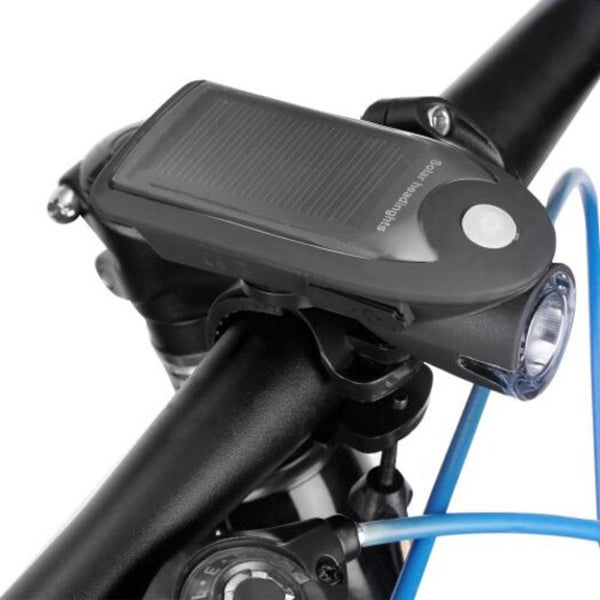 2 In 1 Leds Solar Energy Bike Front Light Tail Lamp Black Lights & Reflectors