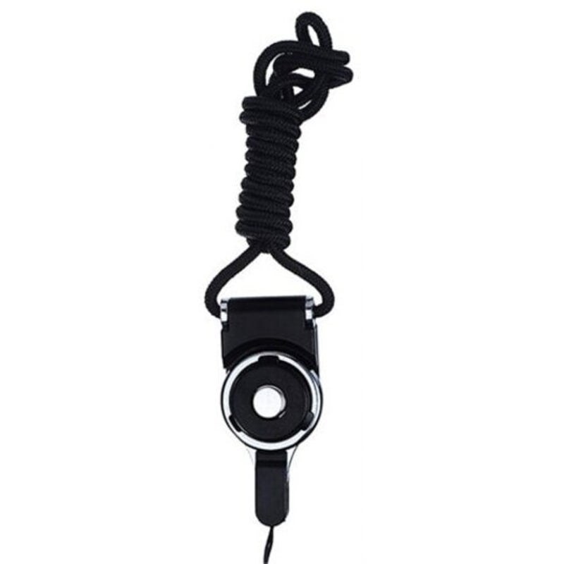 2 In 1 Mobile Phone Straps Rope Detachable Long Lanyard Neck Black Straps & Charms