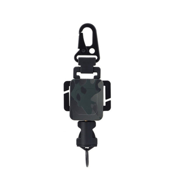 2 In 1 Outdoor Anti Theft Telescopic Buckle Tactical Small Pouch Keychain Holder Lost Retractable Spring Rope Multi Tools