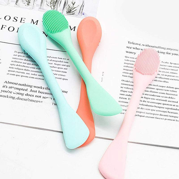 Facial Cleansing Brushes 2 In 1 Silicone Face Cleaning Mask Soft Brushing Facial Cleansing Devices