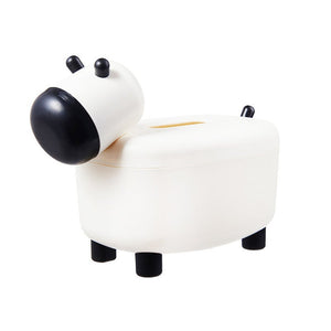 2 In 1 Tissue Box Holder Cow Shape Dispenser Toothpick Wipe Case Container Desktop Decoration Boxes Home