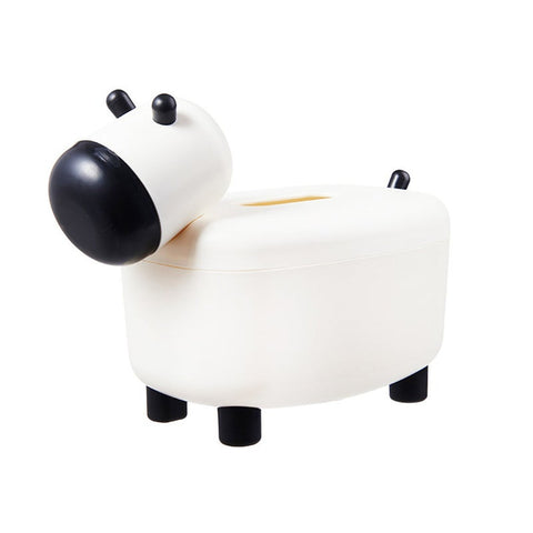 2 In 1 Tissue Box Holder Cow Shape Dispenser Toothpick Wipe Case Container Desktop Decoration Boxes Tissue Box Covers