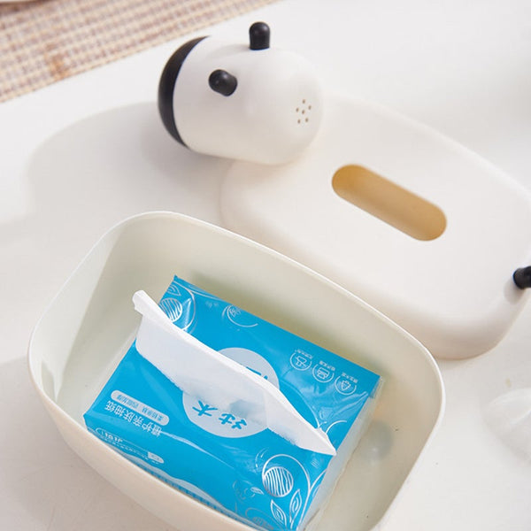 2 In 1 Tissue Box Holder Cow Shape Dispenser Toothpick Wipe Case Container Desktop Decoration Boxes Tissue Box Covers