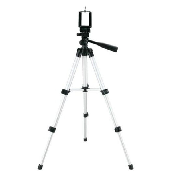 2 In 1 Universal Three Way Tripod Camera Camcorder With Cell Phone Clip Holder Silver Other Tripods & Supports