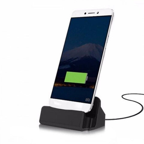 2 In 1 Usb 3.1 Type C Charging Dock Phone Holder Black Chargers & Cradles