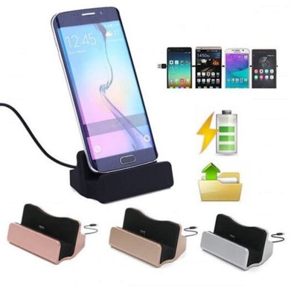 2 In 1 Usb 3.1 Type C Charging Dock Phone Holder Black Chargers & Cradles