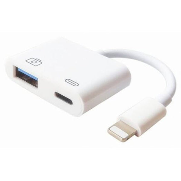 2 In 1 Usb Camera Keyboard Adapter Cable Connection For Iphone / Ipad White Cables & Adapters