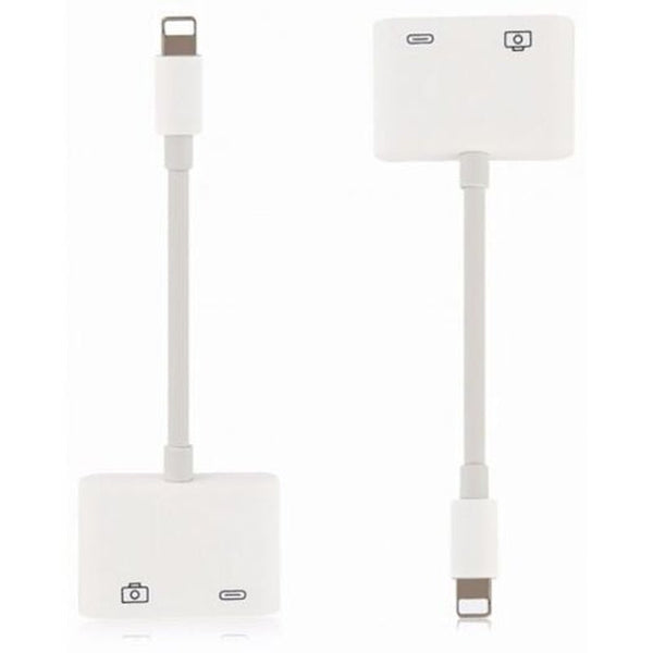 2 In 1 Usb Camera Keyboard Adapter Cable Connection For Iphone / Ipad White Cables & Adapters