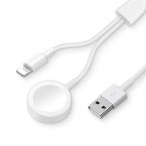 2 In1 Usb Wireless Charger For Apple Watch Series 4 / 3 Iphone Xr Xs Max White Chargers & Cradles