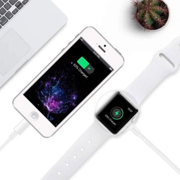 2 In1 Usb Wireless Charger For Apple Watch Series 4 / 3 Iphone Xr Xs Max White Chargers & Cradles