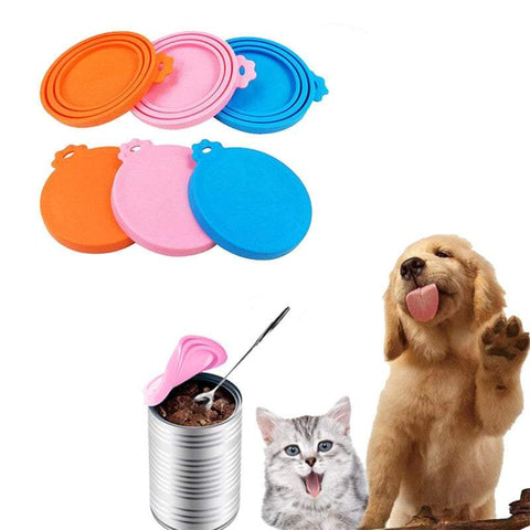 Farm Equipment 2 Or 4Pcs Pet Food Can Cover Lid Dog Cat Tin Silicone Reusable Storage Cap Cling Film Foil & Food Wraps