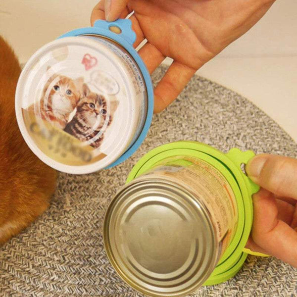 Farm Equipment 2 Or 4Pcs Pet Food Can Cover Lid Dog Cat Tin Silicone Reusable Storage Cap Cling Film Foil & Food Wraps