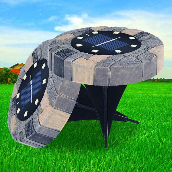 Outdoor Wall Lights Imitation Marble Inground Solar Lawn Garden Decor Wall & Ceiling Lights