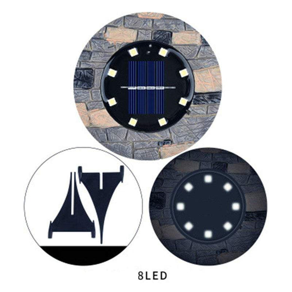 Outdoor Wall Lights Imitation Marble Inground Solar Lawn Garden Decor Wall & Ceiling Lights