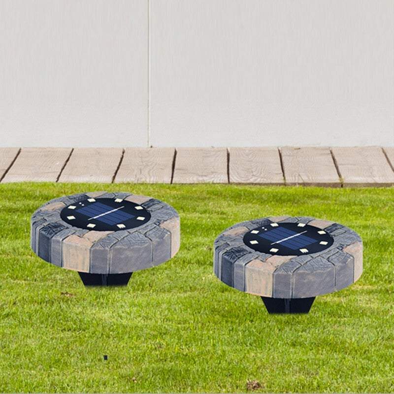 Outdoor Wall Lights Imitation Marble Inground Solar Lawn Garden Decor Wall & Ceiling Lights