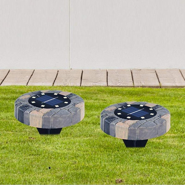Outdoor Wall Lights Imitation Marble Inground Solar Lawn Garden Decor Wall & Ceiling Lights