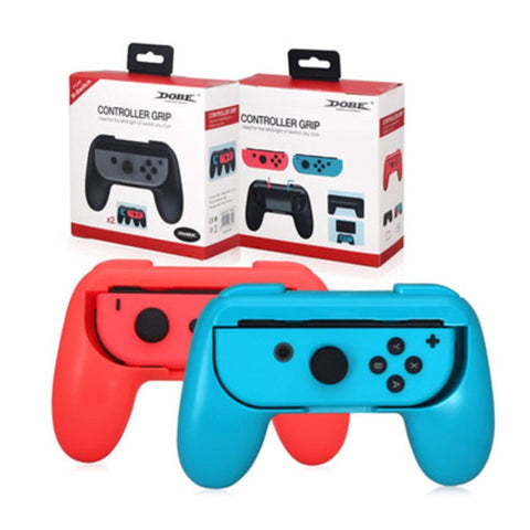 2 Pack Fastsnail Joy Con Grip Kit For Nintendo Switch Wear Resistant Controller With 12 Thumb Caps Blue And Red