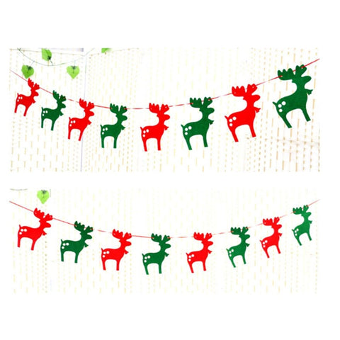 2 Pack Of Christmas Banner Burlap Party Bunting Garland For Outdoor Indoor Decorations