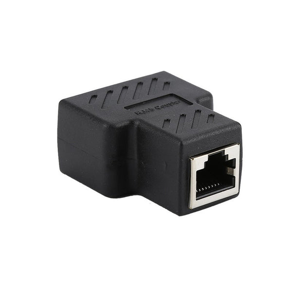2 Pcs 1 To Ways Lan Ethernet Network Cable Rj45 Female Splitter Connector Adapter Splitters Ethernet Cables (Rj 45/8P8c)