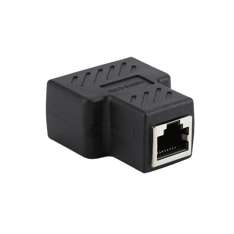 2 Pcs 1 To Ways Lan Ethernet Network Cable Rj45 Female Splitter Connector Adapter Splitters