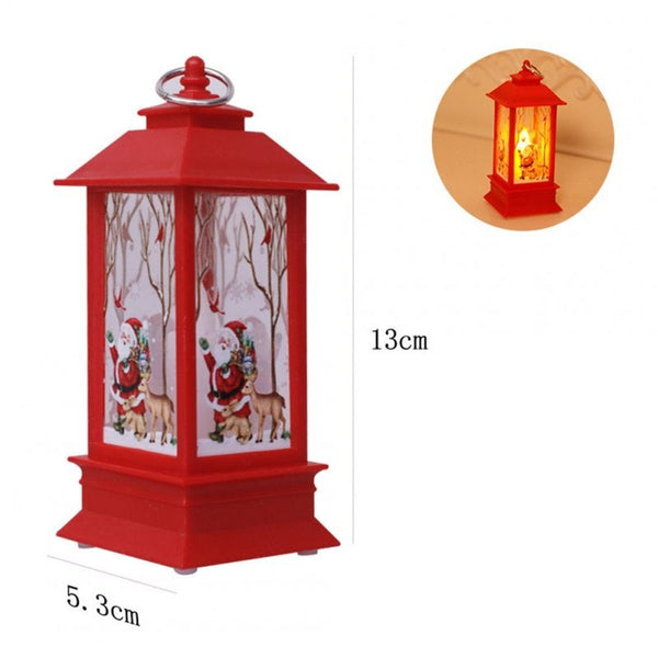 2Pcs Christmas Wind Light Led Electronic Candle Table Lamp Night Red Santa Seasonal Decorations