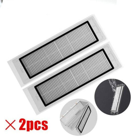 2 Pcs Durable Framed Hepa Filter For Xiaomi Mijia Robot Vacuum Cleaner White