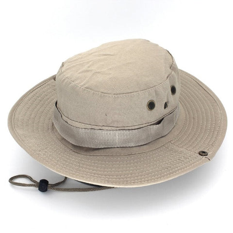 2Pcs Fishing Hunting Mountain Cap Outdoor Men Sun Protection Hat Khaki