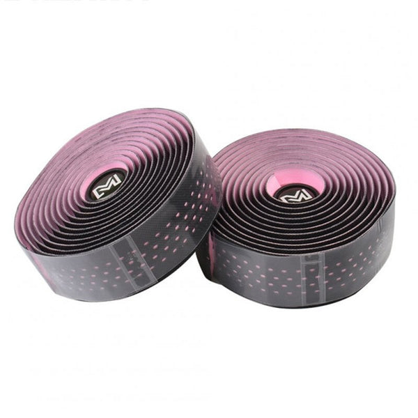 2Pcs Pu Leather Handlebar Tape Non Slip Mountain Bike Straps Pink Handlebar Grips Tape & Pads