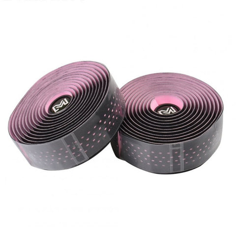 2Pcs Pu Leather Handlebar Tape Non Slip Mountain Bike Straps Pink Handlebar Grips Tape & Pads