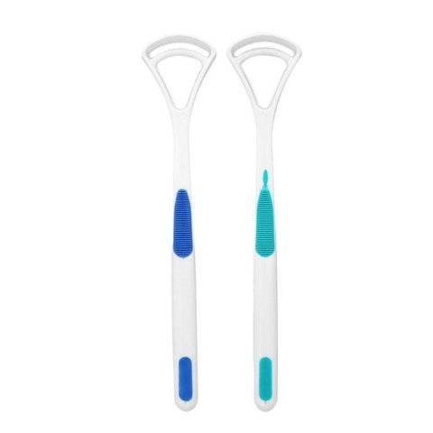 Oral Care 2 Pcs Tongue Scraper Cleaner Mouth Cleaning Brush Fresh Breath Maker Hygiene