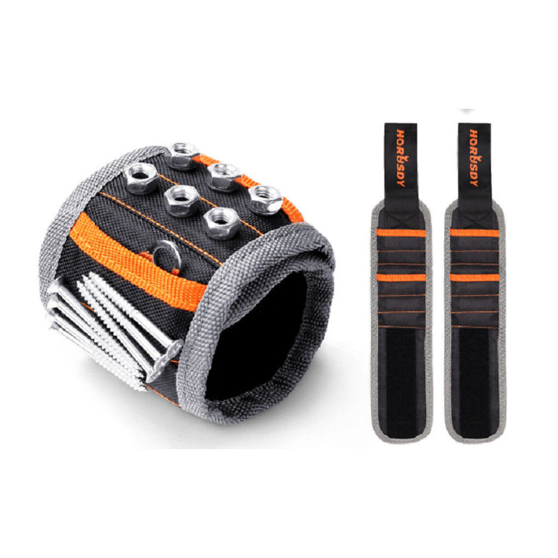 2 Piece Magnetic Wrist Band Belt Strap Tools Screws Bolt Nuts Nail Holder Tool Bags Belts & Pouches