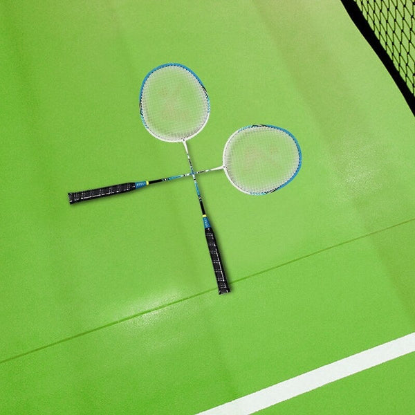 2 Player Racket Set Aluminum Indoor Outdoor Sports Practice Racquet With Cover Bag Red Badminton