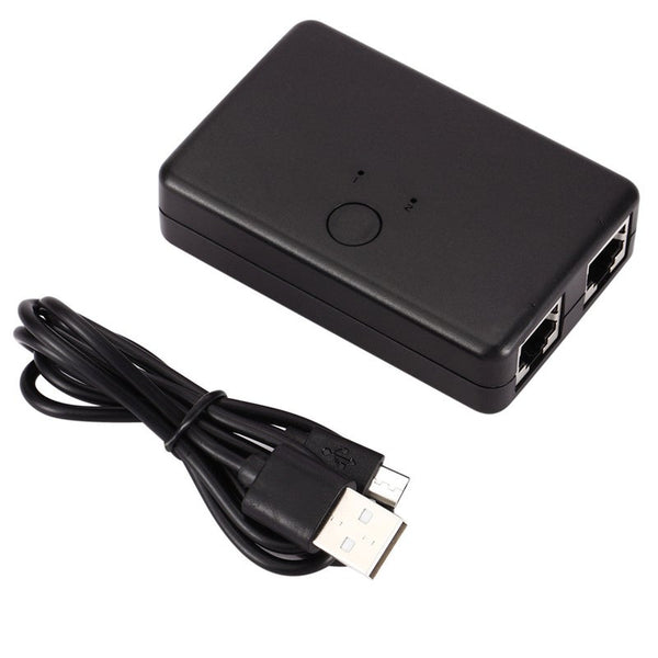 2 Ports Rj45 Lan Cat6 Network Switch Selector 100Mhz In Out1 Internal External Switcher Splitter Box Network Switches