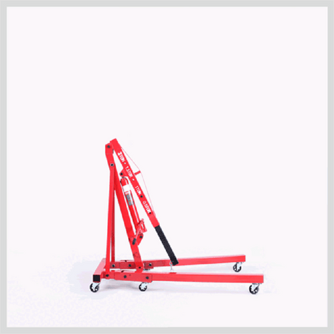 2-Ton Hydraulic Engine Crane Foldable Hoist Stand For Mobile Garage Lifting- Workshop Essential