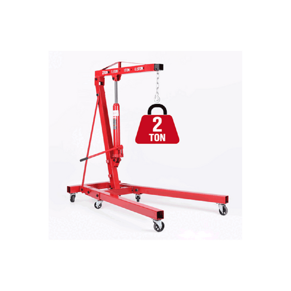 Horusdy 2 Ton Hydraulic Engine Crane Foldable Hoist Stand For Mobile Garage Lifting Workshop Essential Engine Hoists
