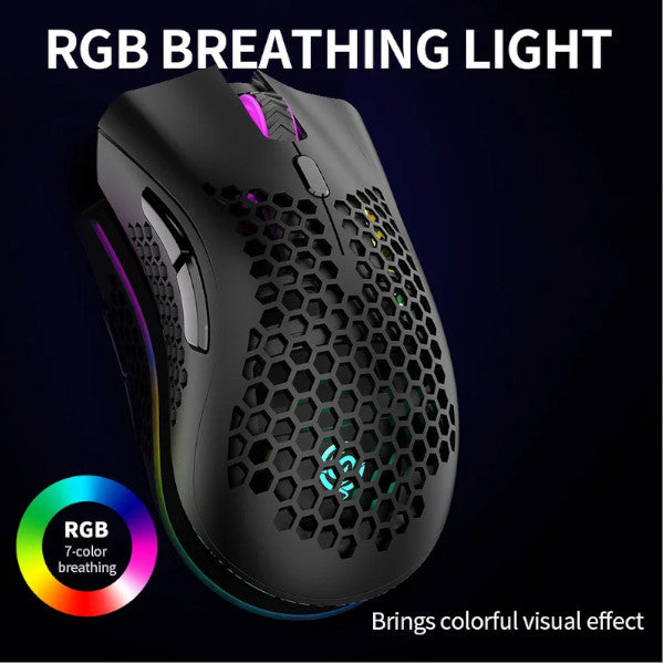 2.4Ghz Wireless Gaming Mouse Rechargeable With Rgb Light Effect 3 Dpi Hollowed Out Honeycomb Mice For Pc Mice Trackballs & Touchpads